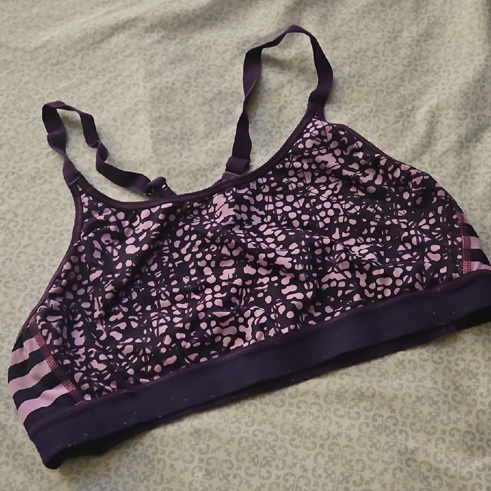 Champion Purple & Pink Patterned Adjustable Sports Bra